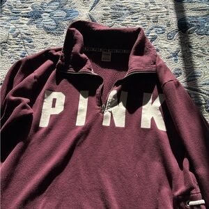 Victoria's Secret Maroon Pullover with Pink Accents
